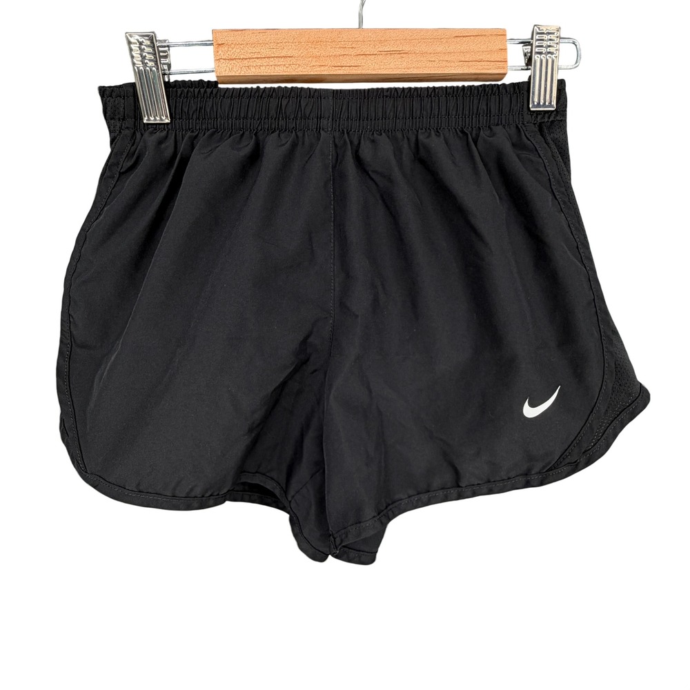 Nike Youth Girls Tempo Dri-FIT Running Shorts M Black Athletic Lined Elastic